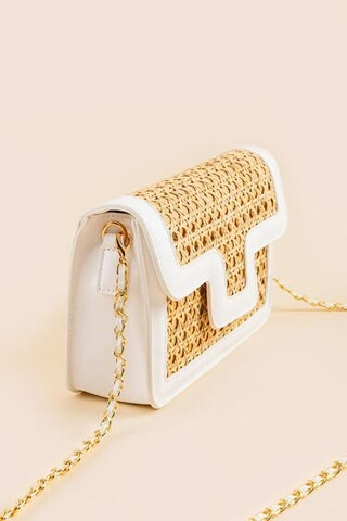 Nicole Rattan Shoulder Flap Crossbody | Francesca's