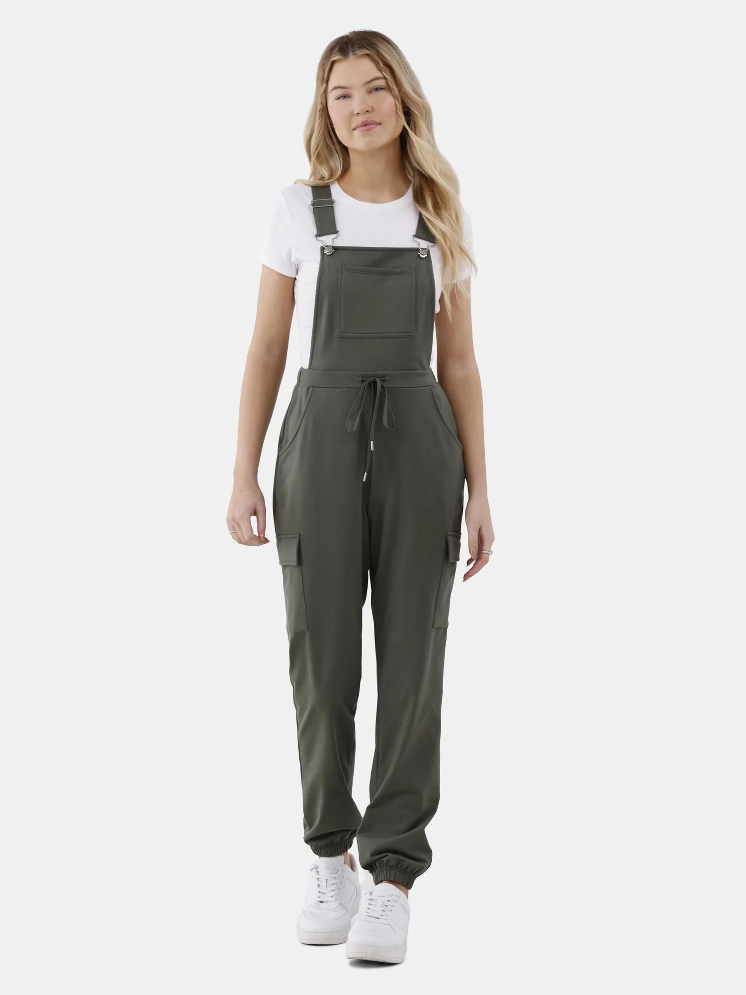 No Boundaries Layered Overalls with Tee, Women’s and Women’s Plus | Walmart (US)