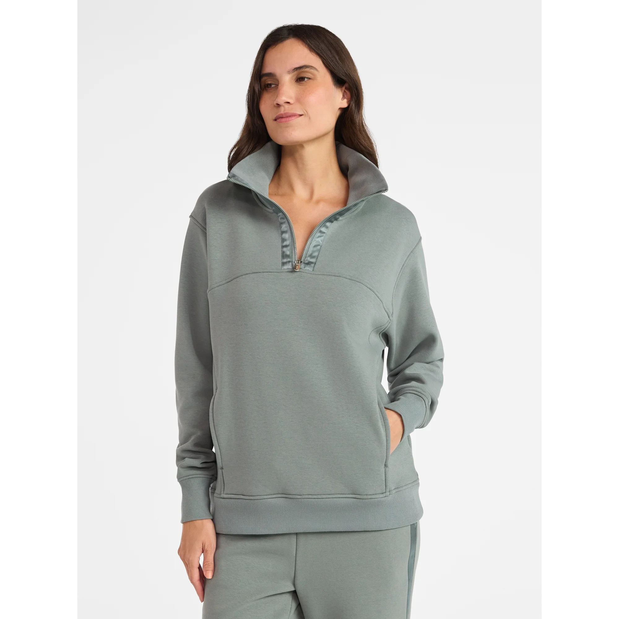 Avia Women's and Women's Plus Fleece Quarter Zip Pullover, Sizes XS-4X | Walmart (US)