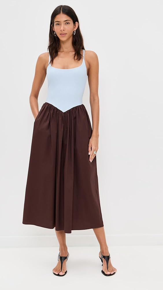 LE BOP Women's Alix Mixed Fabric Tank Dress | Amazon (US)