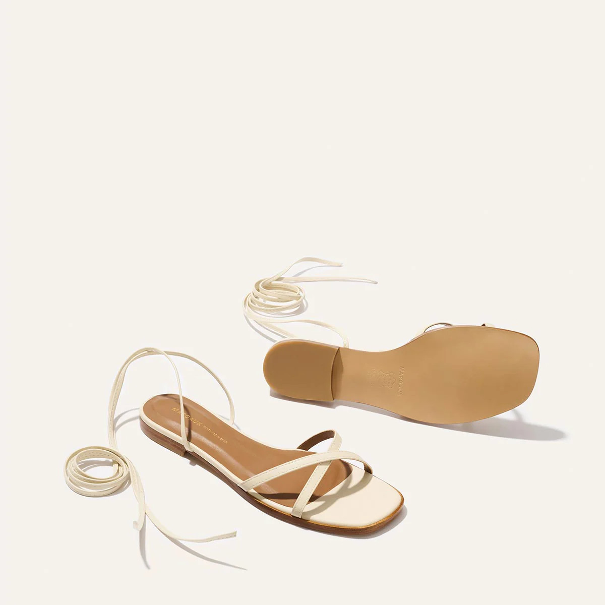 The Wrap Sandal - Ivoire Nappa | Margaux