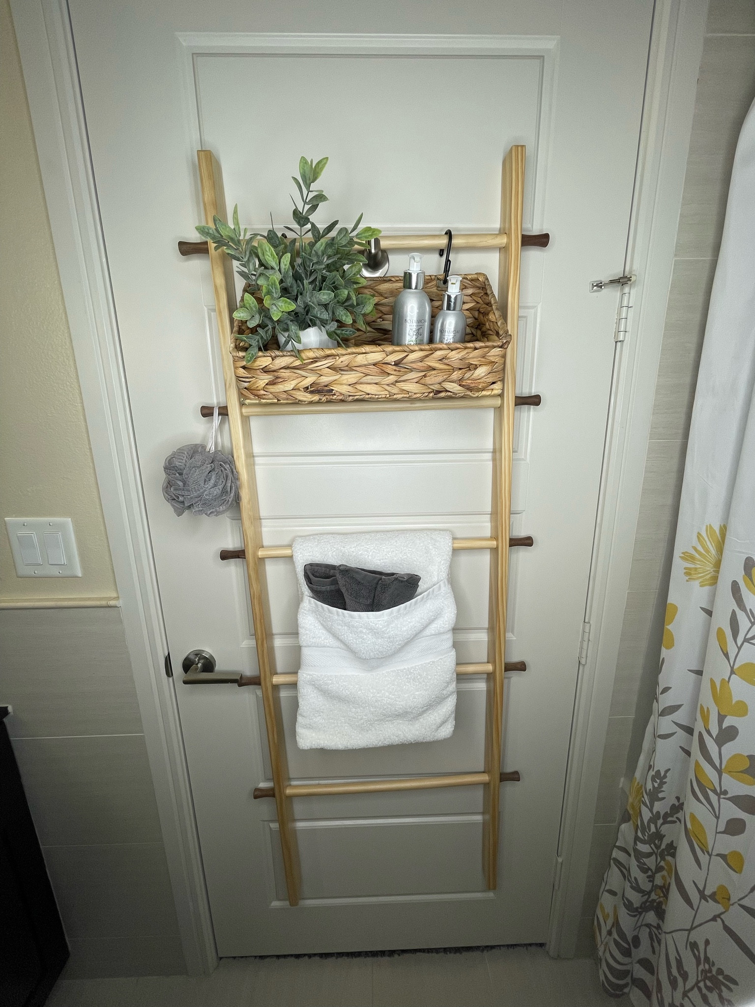 Blanket Ladder Turned Storage ✨ Add Bathroom storage quickly 

#LTKhome #LTKGiftGuide
