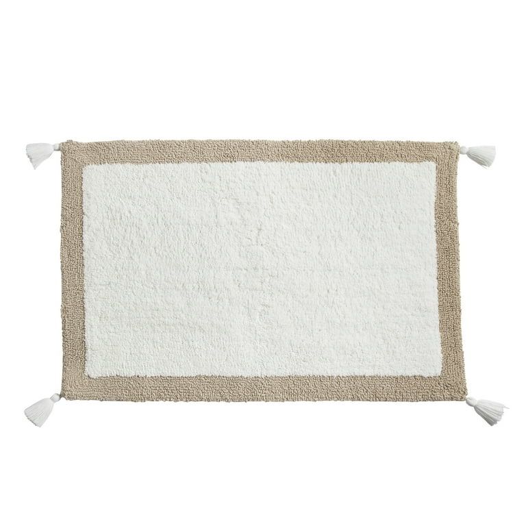 My Texas House Taupe Border Cotton Bath Rug with Tassels, 20" x 30" - Walmart.com | Walmart (US)