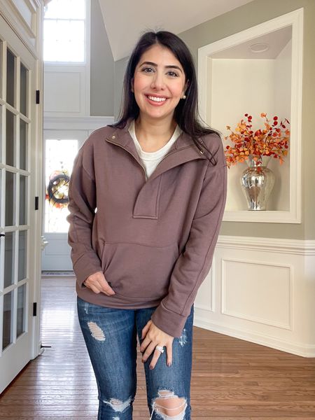 Happy Friday! This $18 pullover is the ultimate #TargetStyle find!! I just ordered 3 more colors. I’d stay it runs TTS, although some people recommended to size up. I took a XS and love the fit. This color is called “Light Brown” for reference. It won’t be on sale for too much longer, so I’d grab yours soon. 

#LTKstyletip #LTKsalealert #LTKCyberweek