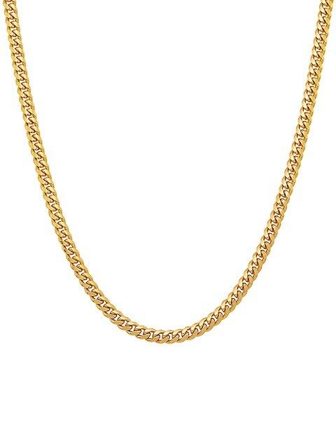 Basic 18K Goldplated Sterling Silver Curb Chain Necklace | Saks Fifth Avenue OFF 5TH