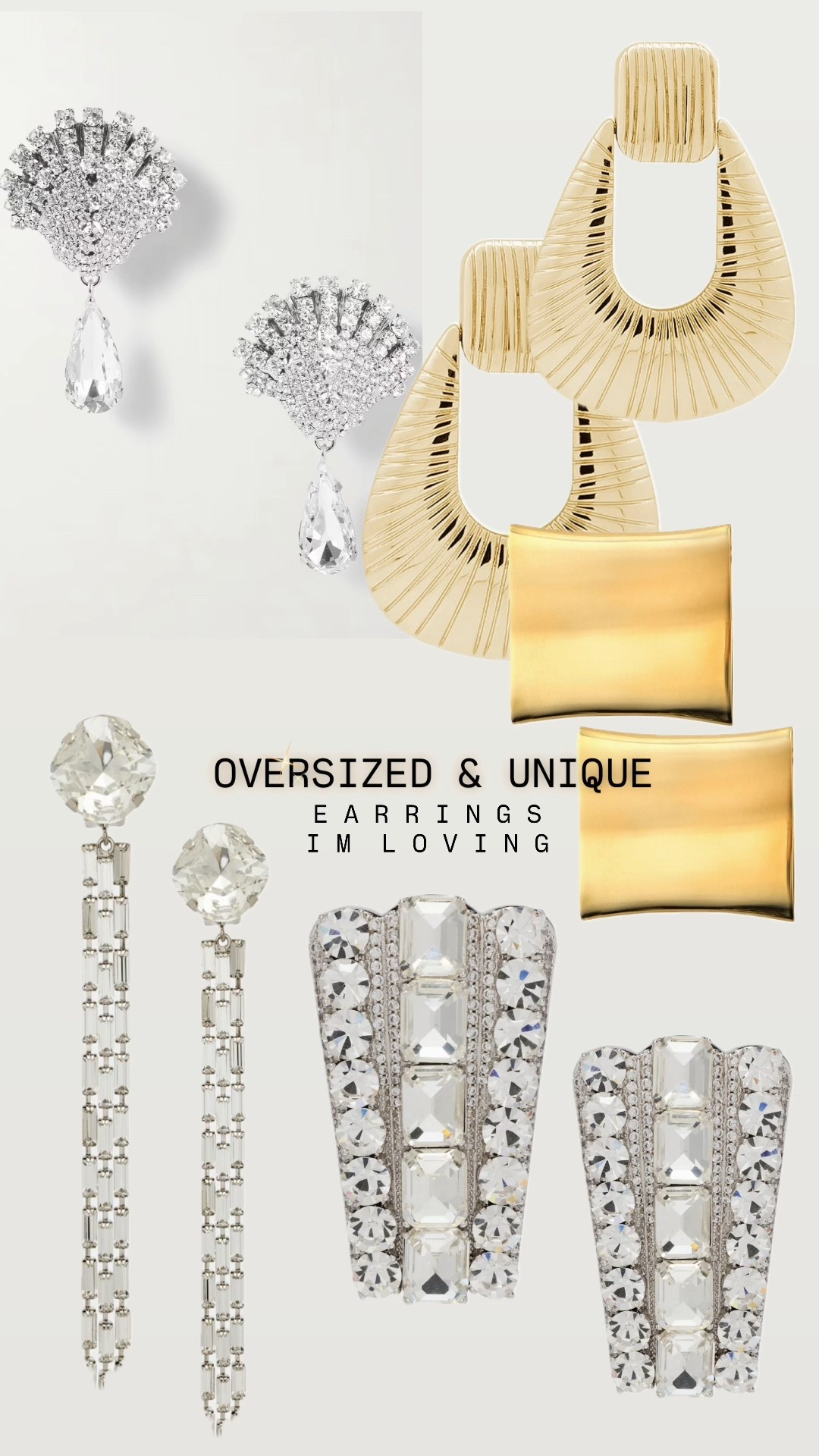 Oversized and unique earrings. I’m loving right now. I bought the gold hoop ones yesterday! They’re on sale. ￼

#LTKgrwm #LTKselfcare #LTKSaleAlert