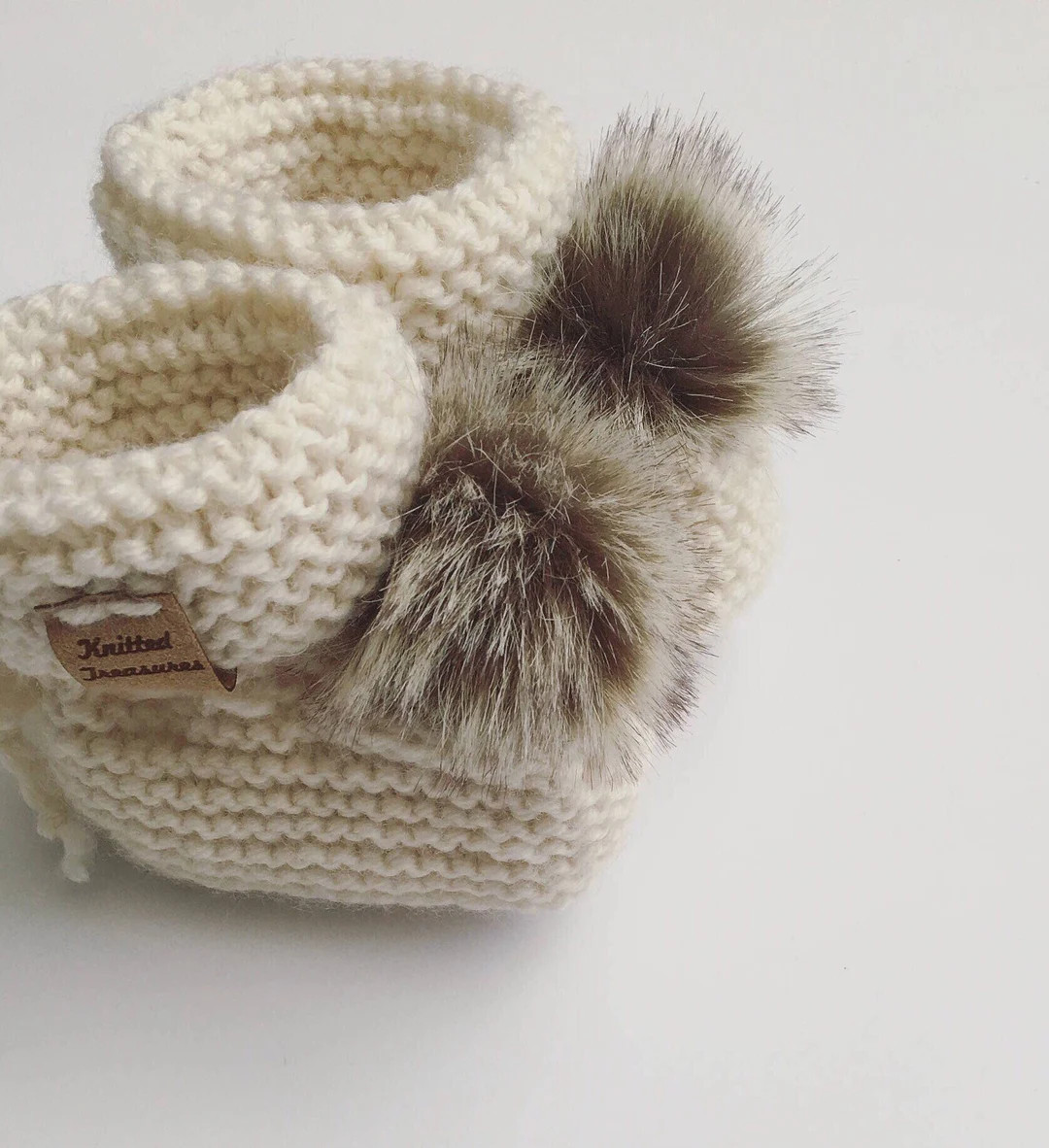 100% Wool Handmade Knitted Baby Socks Booties Shoes for Boy or Girl. Baby Shower Gift or Photosho... | Etsy (US)