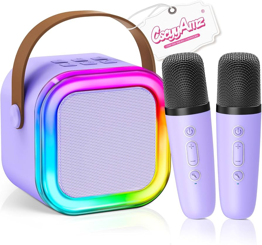 【2025 Newest】 Mini Karaoke Machine for Kids Girls & Boys - Portable Bluetooth Speaker with 2 ... | Amazon (US)