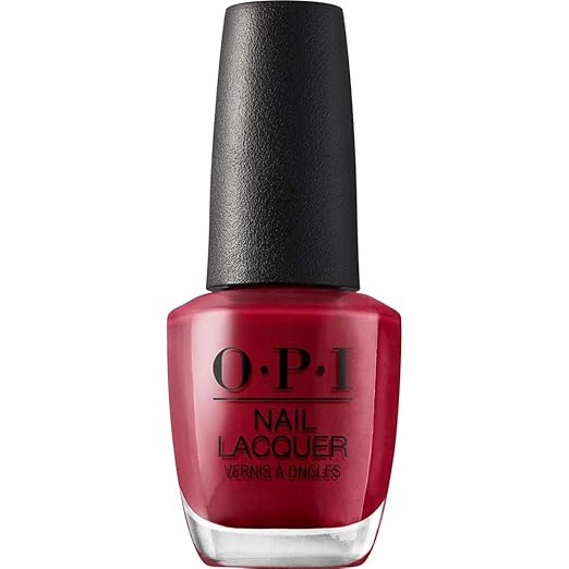 OPI Nail Lacquer Nail Polish | Opaque Dark Red Crème Chip Resistant Nail Polish | Vegan, Fast Dr... | Amazon (US)