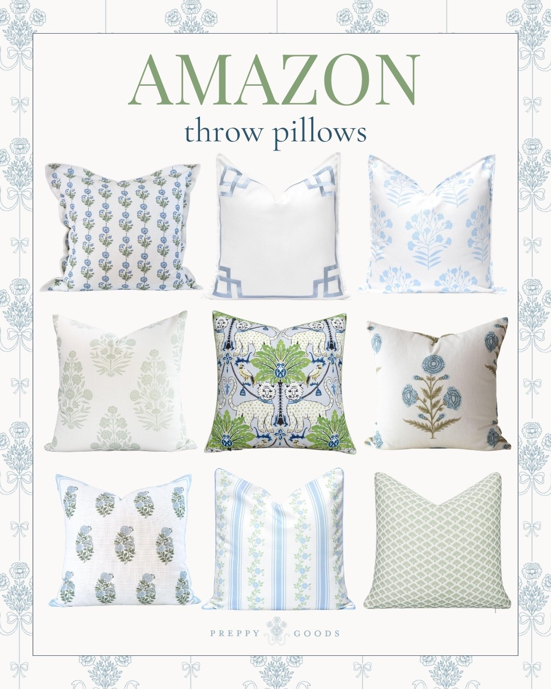 Amazon throw pillows that I’m currently loving! A great way to mix and match patterns to make your space feel more lively! Perfect timing too with spring being right around the corner!

#LTKHome #LTKSeasonal
