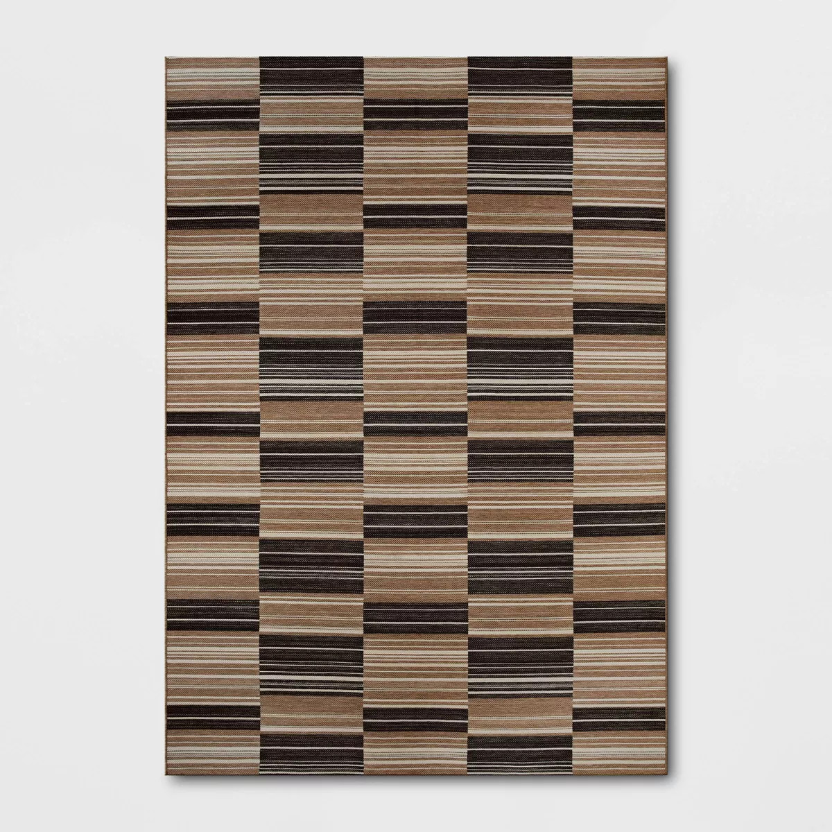 Caravan Broken Stripe Rectangular Woven Outdoor Area Rug Multicolor Naturals - Threshold™ | Target