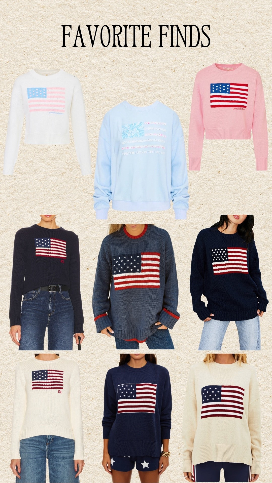American Flag sweater finds 