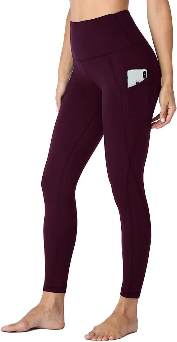HLTPRO Leggings with Pockets for Women(Reg & Plus Size) - High Waist Tummy Control Yoga Pants wit... | Amazon (US)