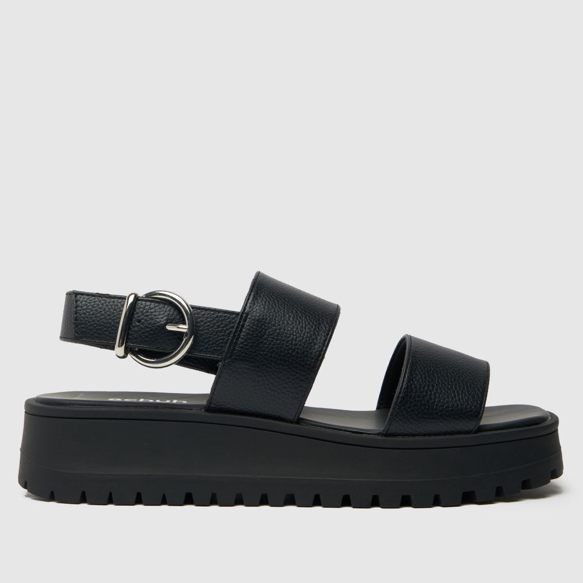 schuh tanya chunky flatform sandals in black | Schuh