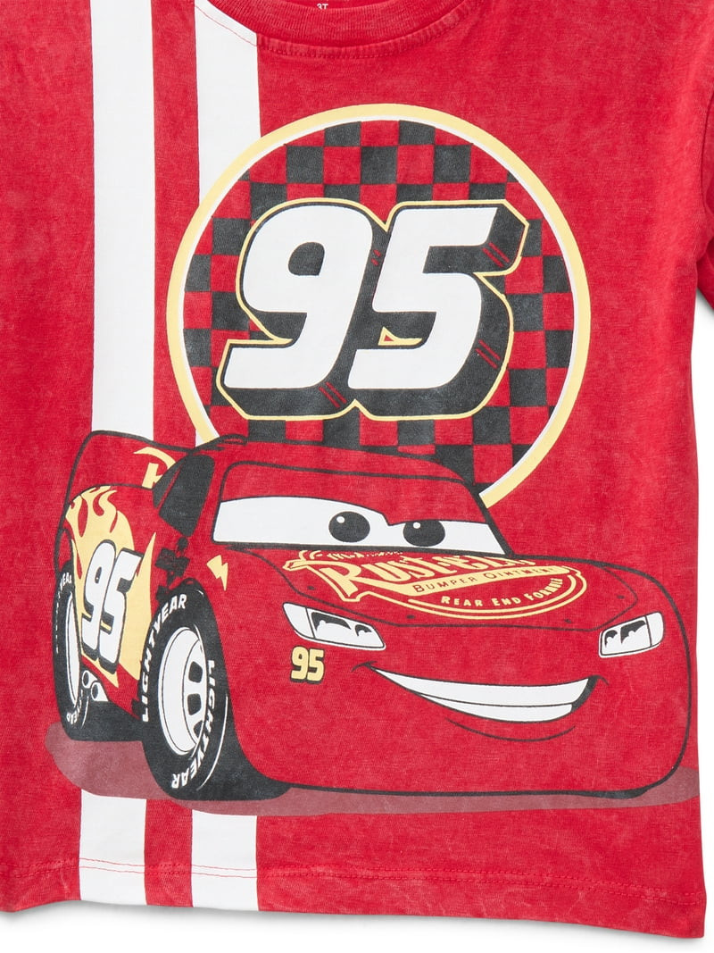 Pixar Cars Toddler Boys' Graphic Tee with Short Sleeves, Sizes 12M-5T | Walmart (US)