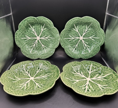 VTG (4) Bordallo Pinheiro Green Cabbage Leaf Dinner Plate Made In Portugal 9.5”  | eBay | eBay US