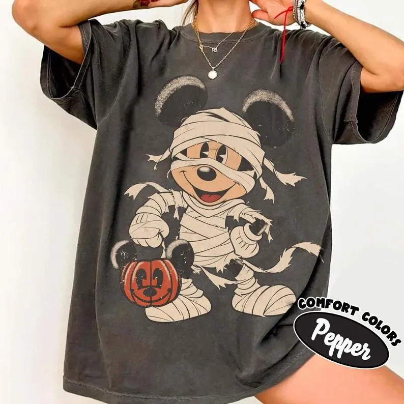 Retro Mickey and Minnie Mummy Shirt, Mickey's Not So Scary Halloween Party 2026 Tee, Disneyland H... | Etsy (Global)