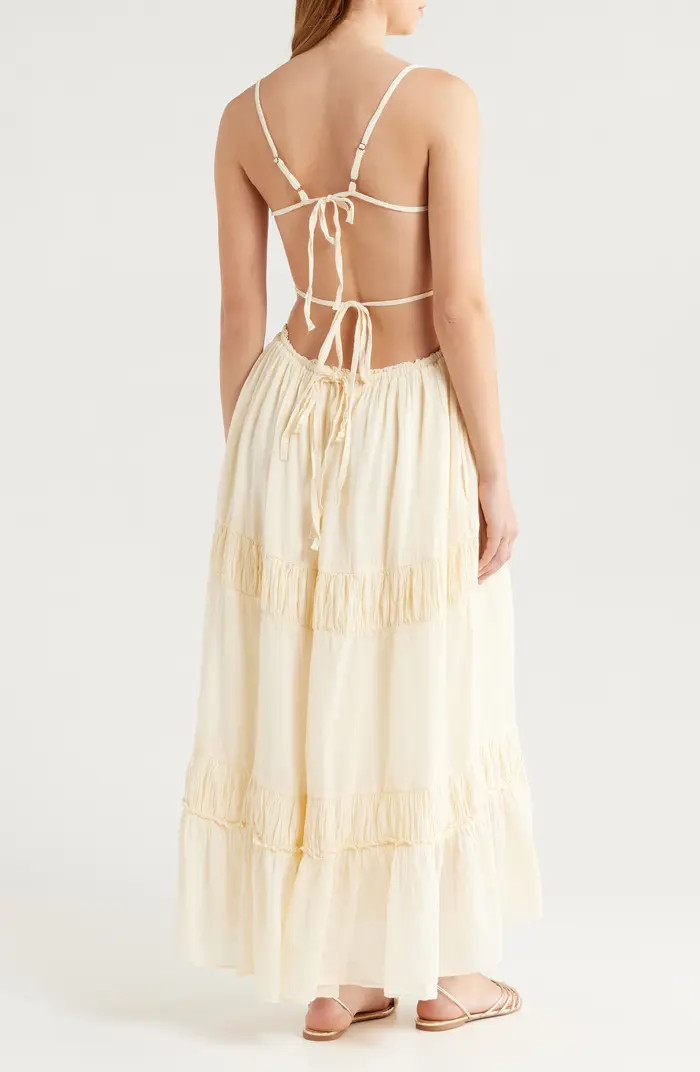 Taking Sides Tiered Cotton Maxi Dress | Nordstrom