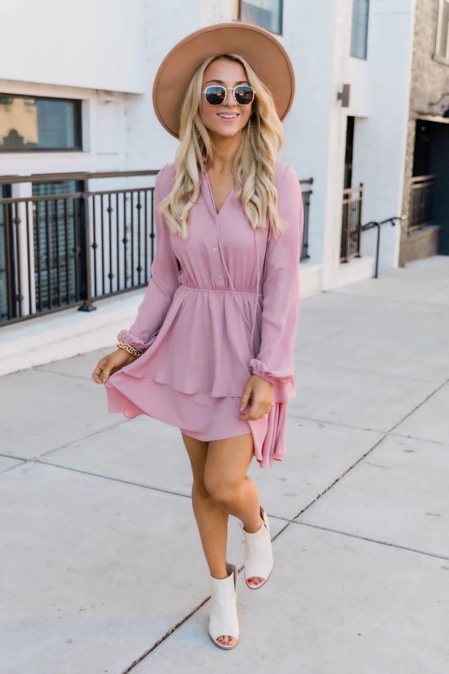 Layered With Happiness Pink Dress FINAL SALE | The Pink Lily Boutique