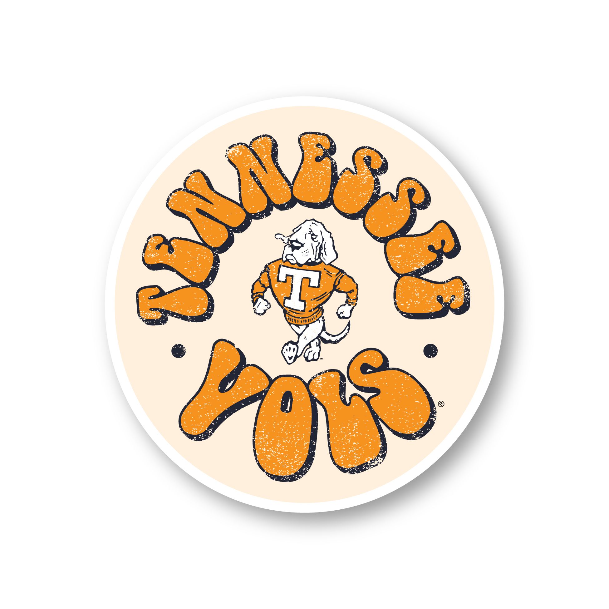 Groovy Retro University of Tennessee Vols Smokey Decal | Shop Southern Made & Southern Made Tees