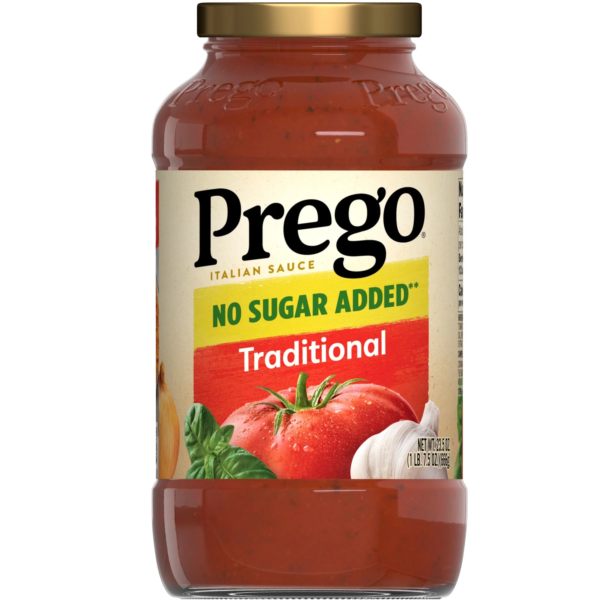 Prego Traditional No Sugar Added Pasta Sauce, 23.5 oz Jar | Walmart (US)