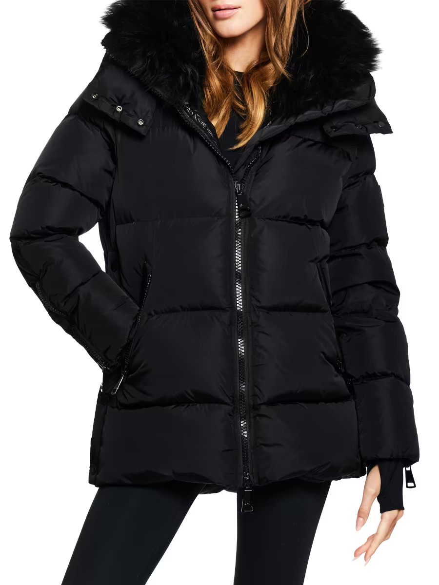 Scarlett Down Shearling-Lined Puffer Coat | Saks Fifth Avenue