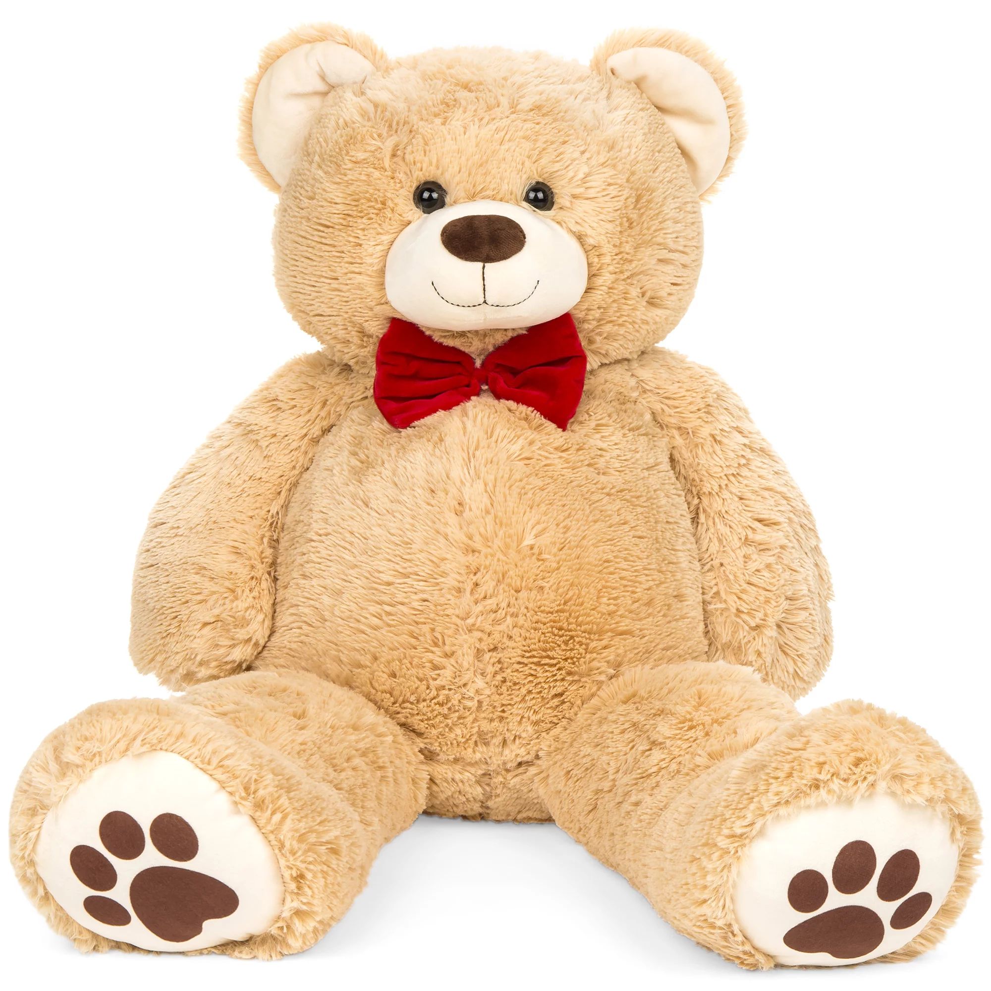 Best Choice Products 38in Giant Soft Plush Teddy Bear Stuffed Animal Toy w/ Red Bow Tie, Footprin... | Walmart (US)