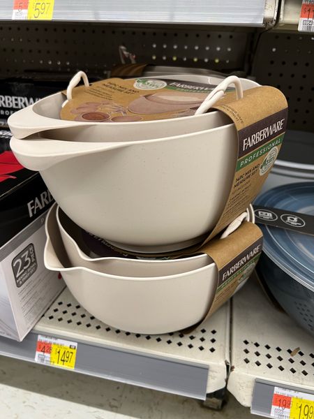 Walmart neutral kitchen find, mixing bowls and measuring cups/spoons set. Great quality cooking essential, and an easy way to level up your kitchen decor! #aesthetic

#LTKHome