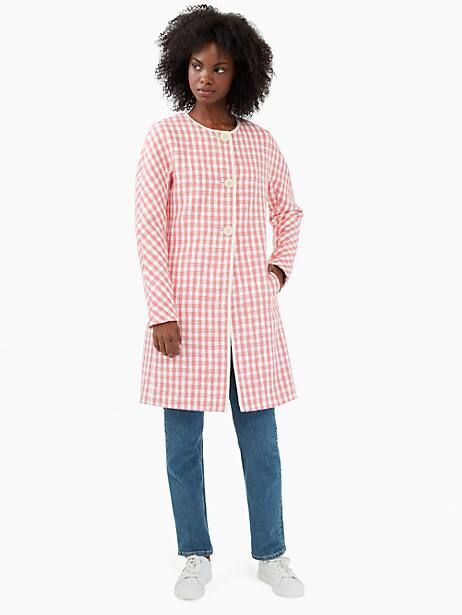 gingham tweed coat | Kate Spade Outlet