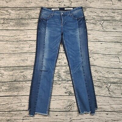 Anthro Pilcro & The Letterpress Parallel Frayed Step Hem Ankle Jeans Size 29 | eBay US