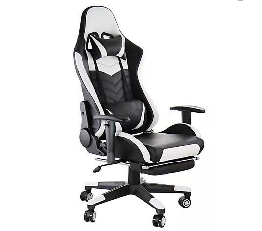 GameFitz Gaming Chair with Footrest - QVC.com | QVC