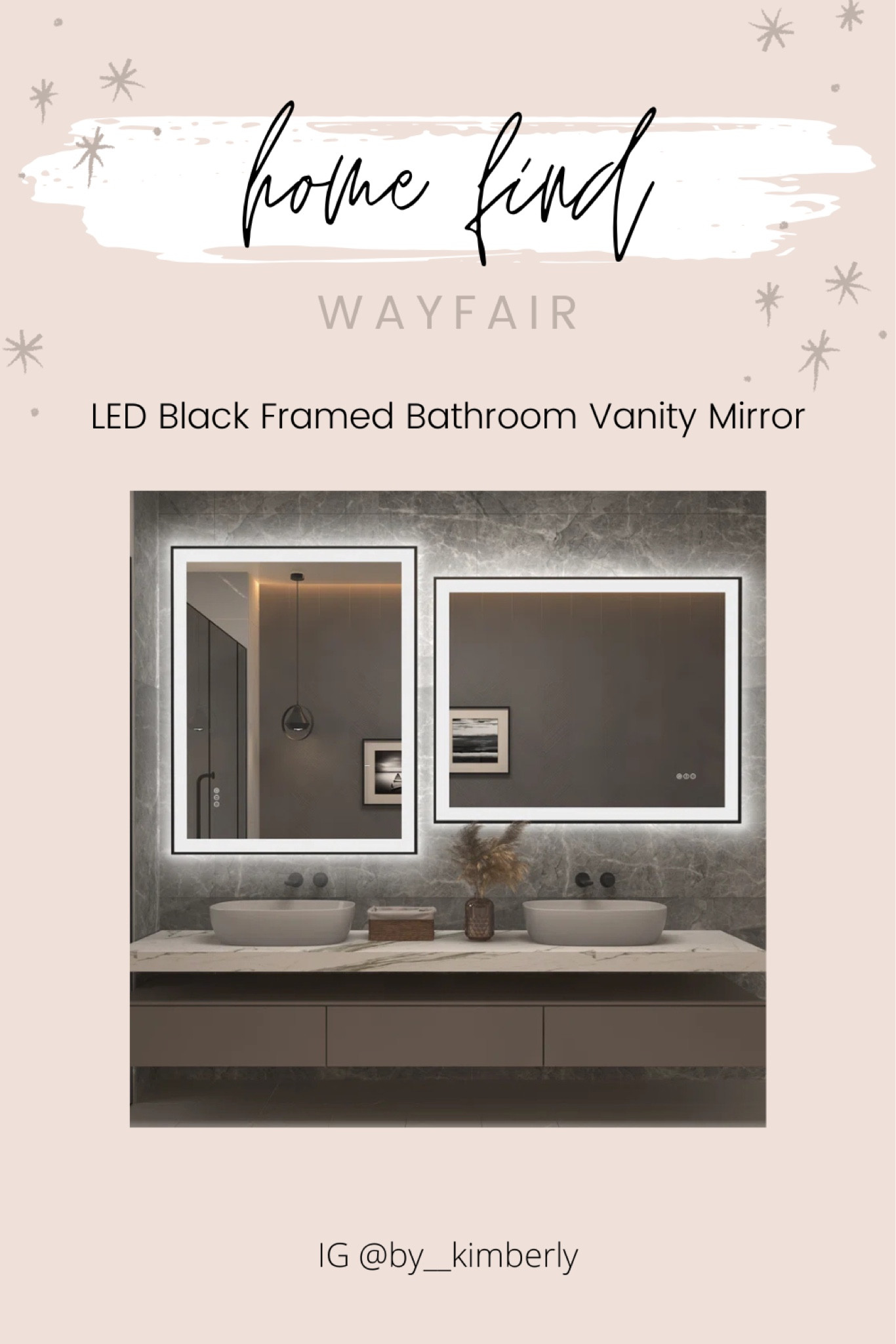 Home find from Wayfair - LED Black Framed Bathroom Vanity Mirror 

US 🇺🇸 & CA 🇨🇦 links below! 

#LTKhome #bathroom 

#LTKcanada