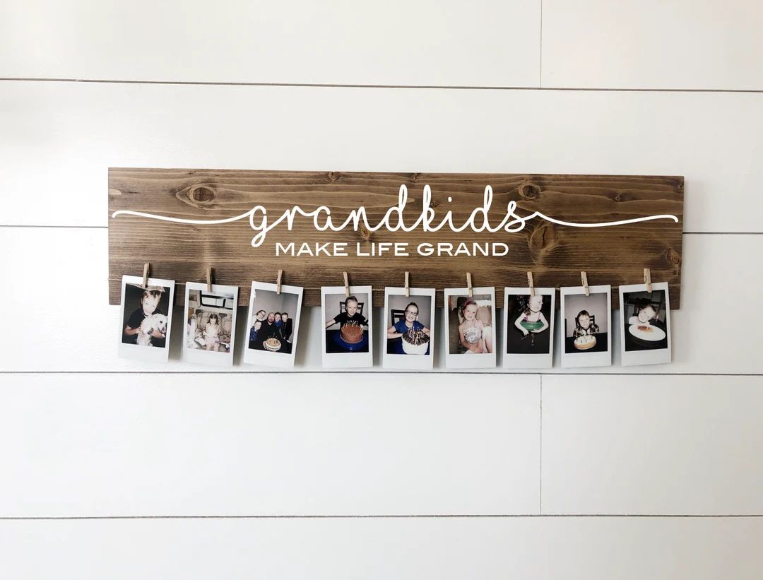 Grandkids Make Life Grand Handpainted Wooden Sign - Etsy | Etsy (US)