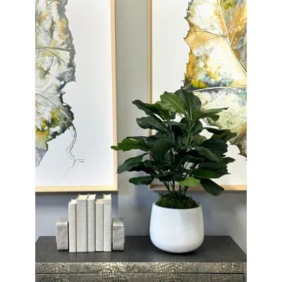 Garnes Organic Modern Faux Fiddle Leaf Fig Plant | Wayfair North America