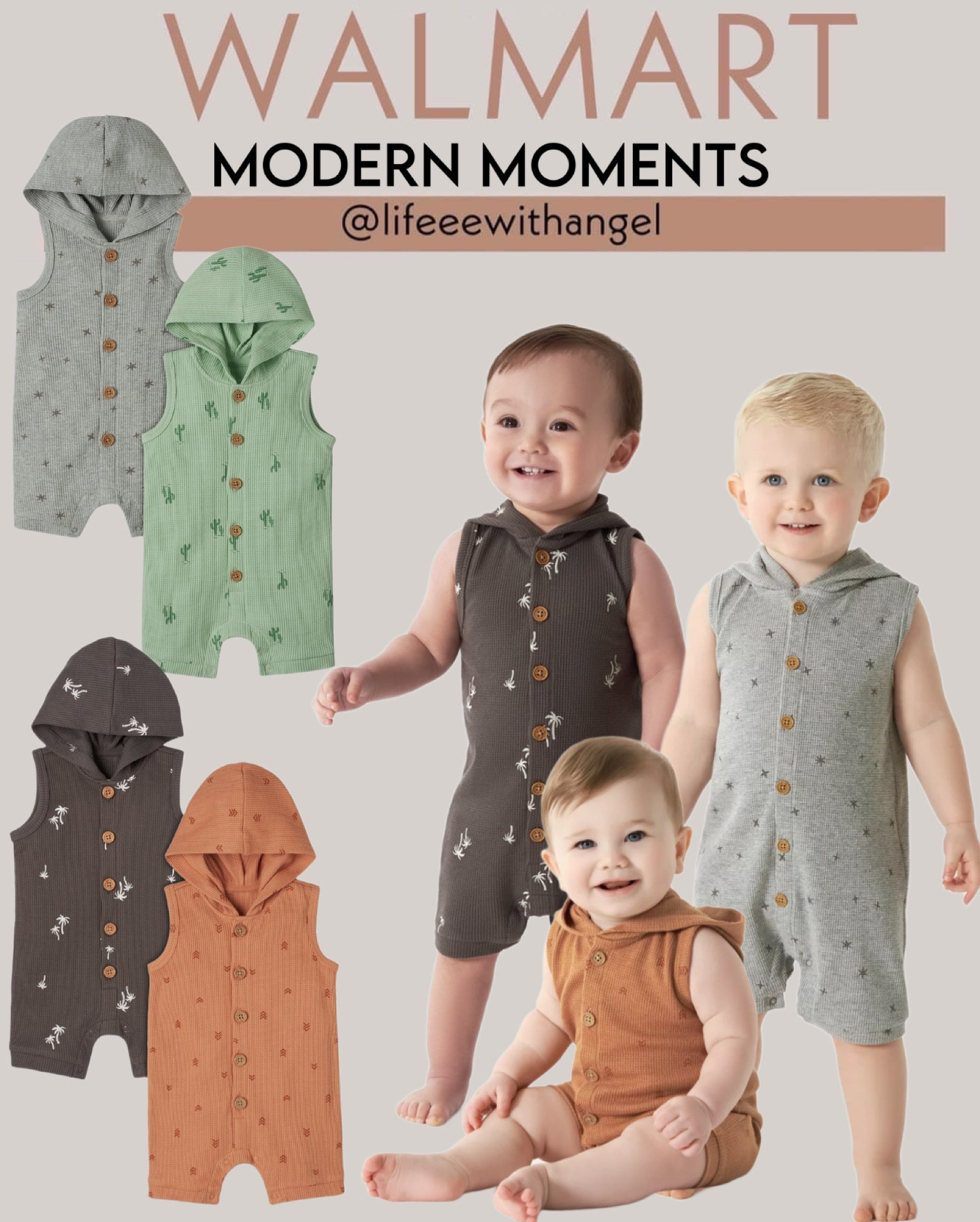 How cute are these waffle rompers with hood from the popular Modern Moments collection 😍😍 They’re made with super soft mini waffle blend fabric for all-day comfort and designed for easy on and off. The colors are versatile & can be worn in the summer or fall. Comes in a 2-pack in size 0/3-24M 


#Ad @walmartfashion #WalmartFashion 
@shop.ltk  #LTKfashion #liketkit #ltkstyletip #LTKkidsfashion #kidsfashion #walmartfallfashion 