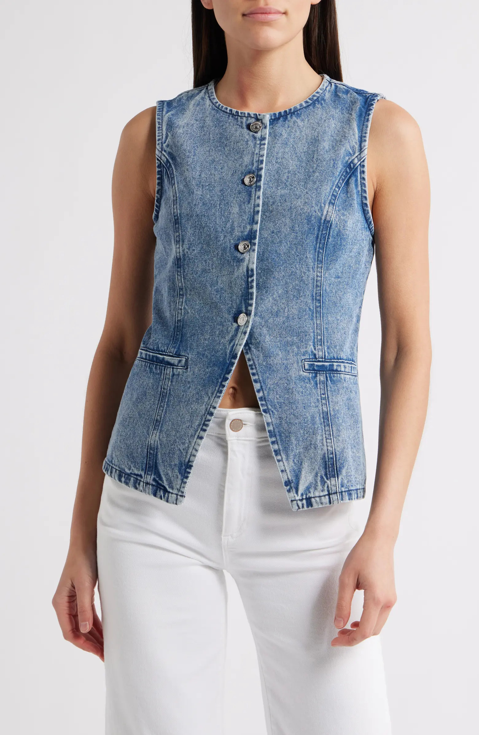 Wesley Denim Button-Up Vest | Nordstrom