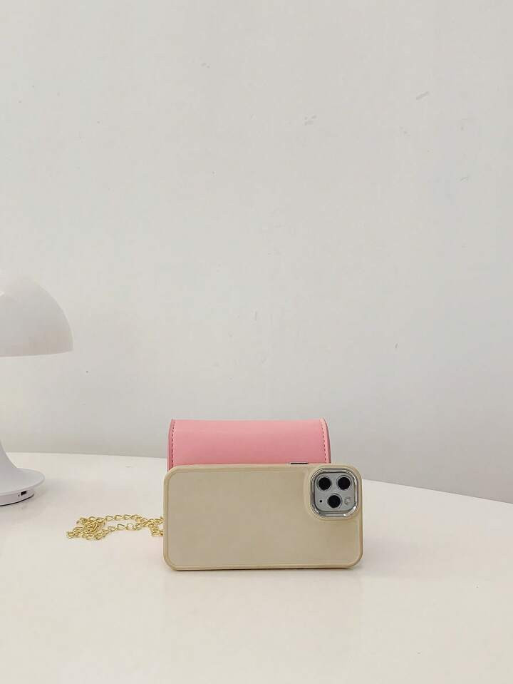 1 Pc New Mini Square Shoulder Bag For Girls, Cute And Minimalist Style, Pu Material, Chain Strap,... | SHEIN