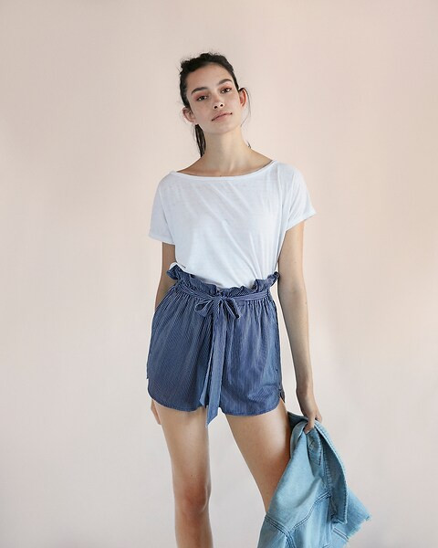 Express One Eleven Off The Shoulder London Tee | Express