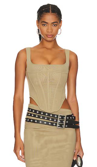 Campbell Corset in Silver Sage | Revolve Clothing (Global)
