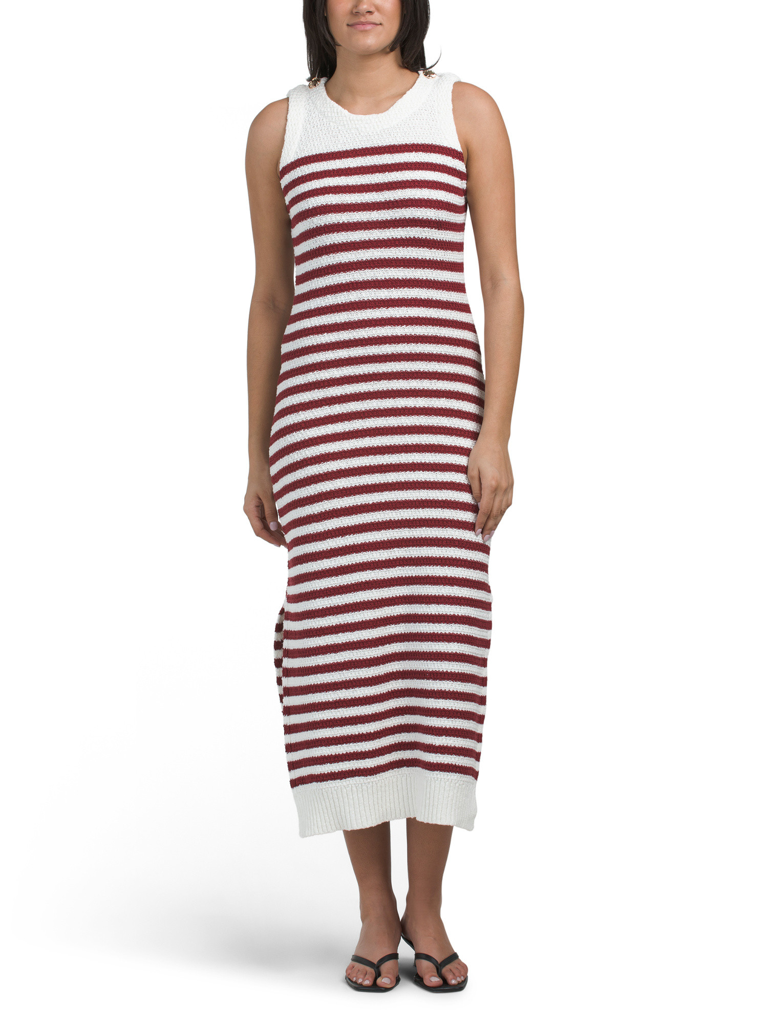 Sleeveless Knit Striped Maxi Dress | TJ Maxx