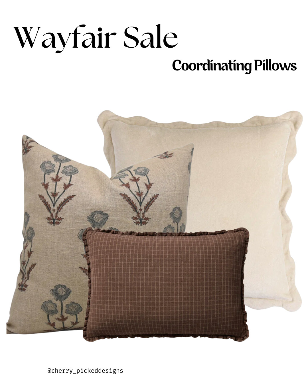 Coordinating Pillows I am loving from @wayfair sale!

 

 #LTKHome #LTKSaleAlert #LTKStyleTip