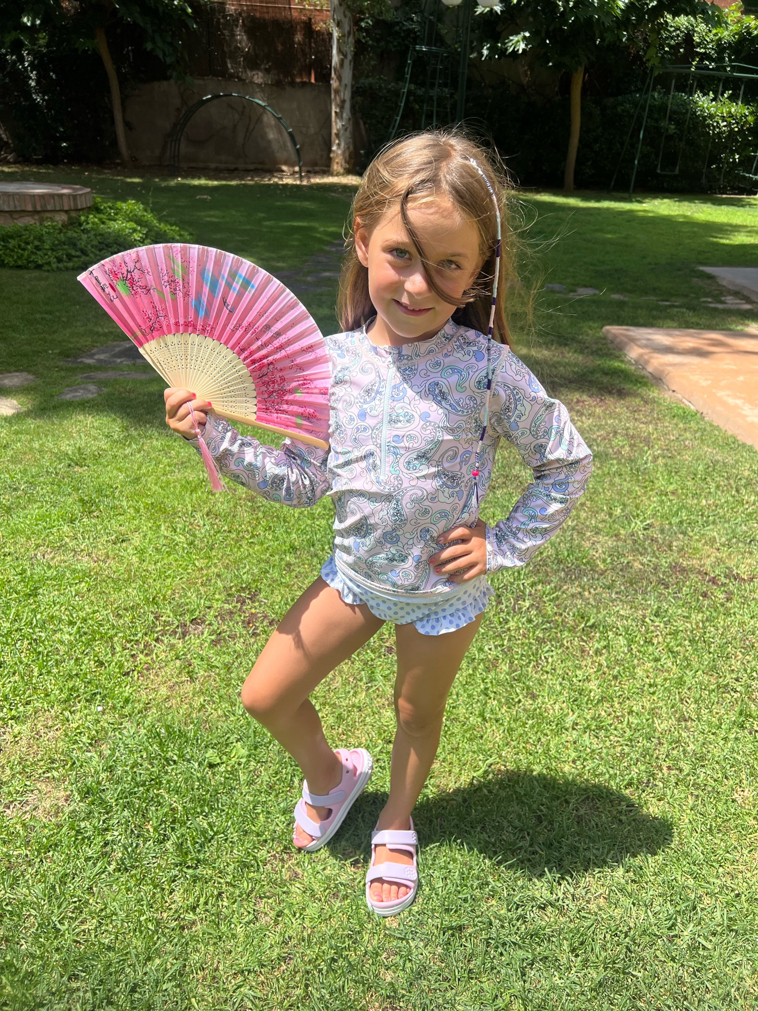 Long sleeve spf swimsuit for girls and water shoes 

#LTKkids