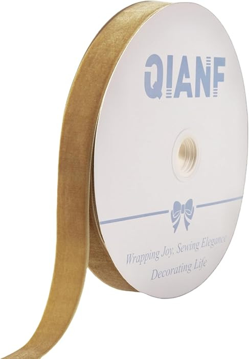 Vintage Khaki Velvet Ribbon, 1 Inch X 25Yd | Amazon (US)