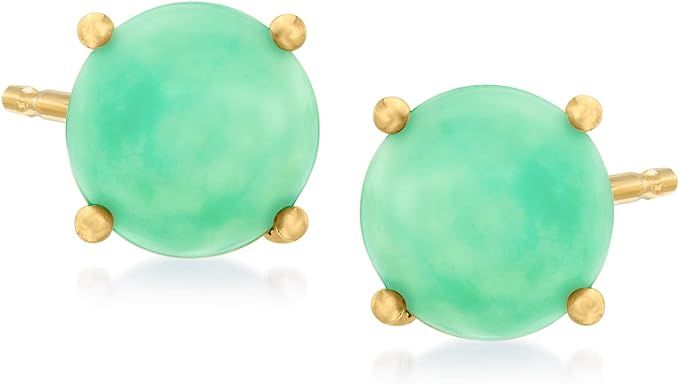 Ross-Simons Jade Stud Earrings in 18kt Gold Over Sterling | Amazon (US)
