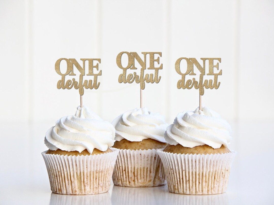 Onederful Cupcake Toppers, One Derful 1st Birthday Decorations, Isn't She Onederful Decor, First ... | Etsy (US)