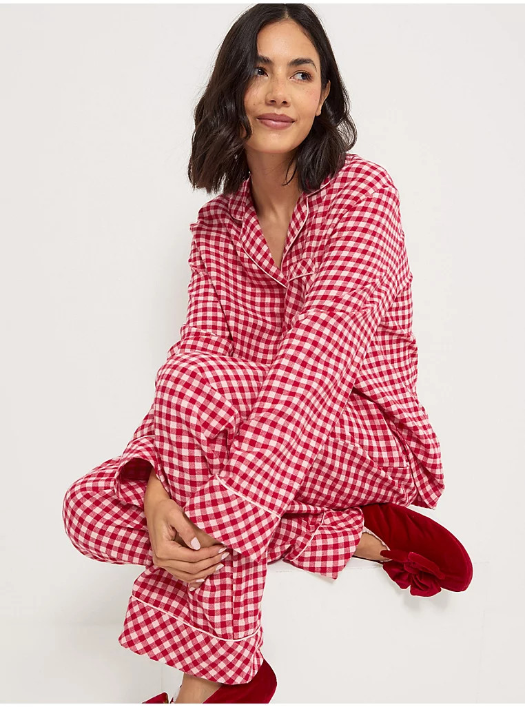 Red Gingham Long Sleeve Shirt Pyjamas | George at ASDA