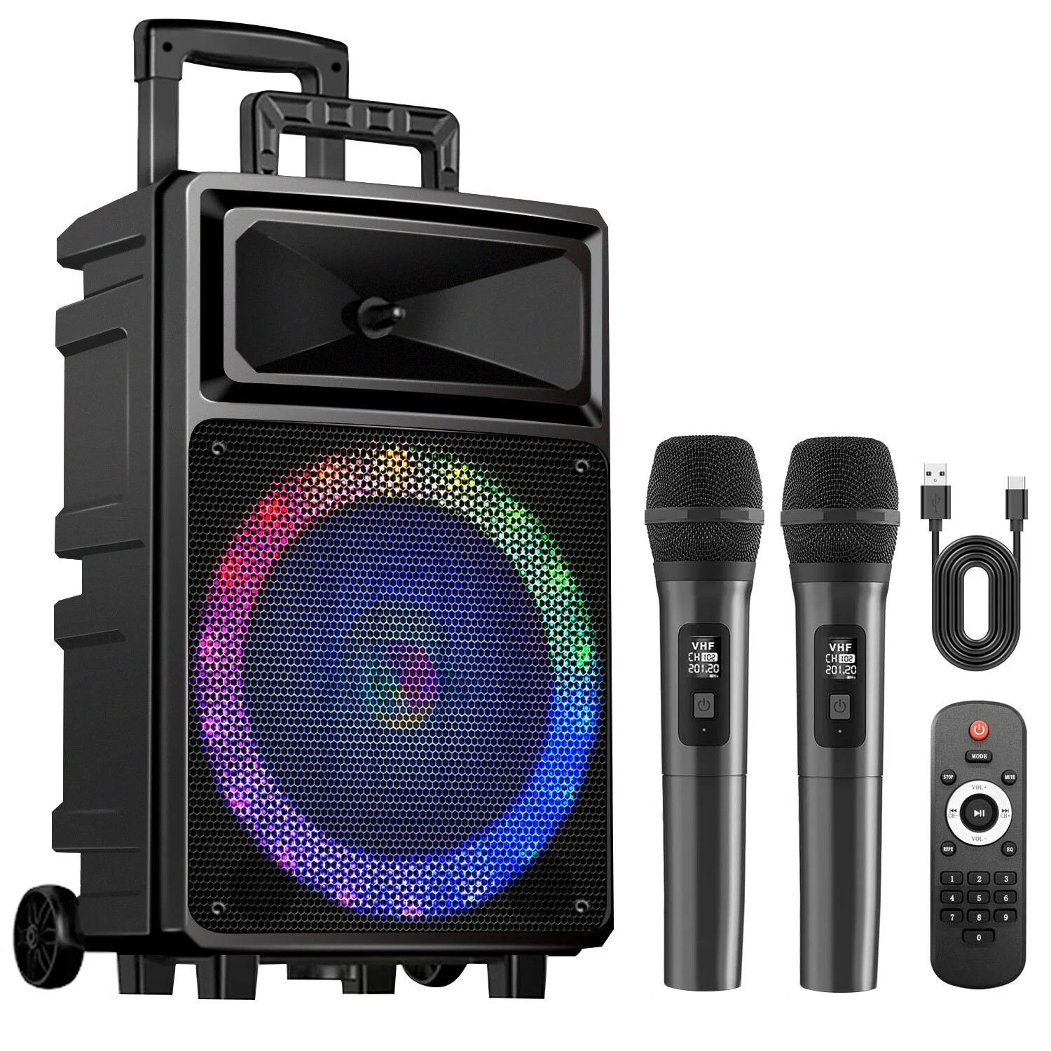Seenda Karaoke Machine with 2 Wireless Microphones, Bluetooth Speaker, and Portable PA System –... | Walmart (US)
