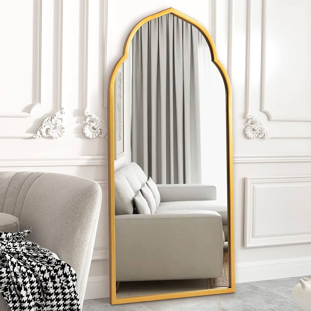 NicBex Arch Wall Mirror, Designer Style Metal Frame Vanity Mirror for Living Room, Bedroom and Ba... | Amazon (US)