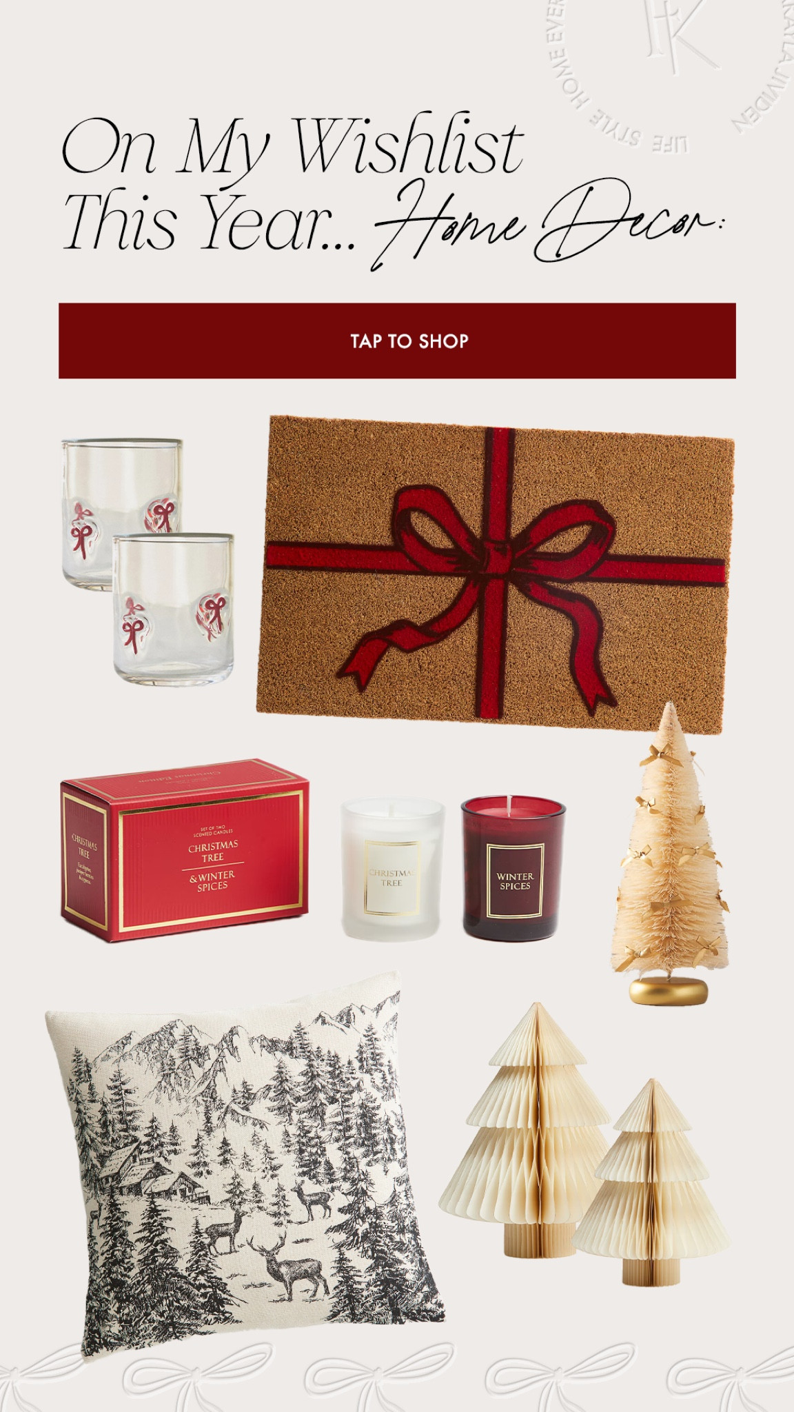 Crushing on thissss 😍 my bow glasses arrived and they’re beautiful!! 

Christmas decor, wishlist, home decor wishlist, love, trending for the holidays 

#LTKSeasonal #LTKHome #LTKHoliday