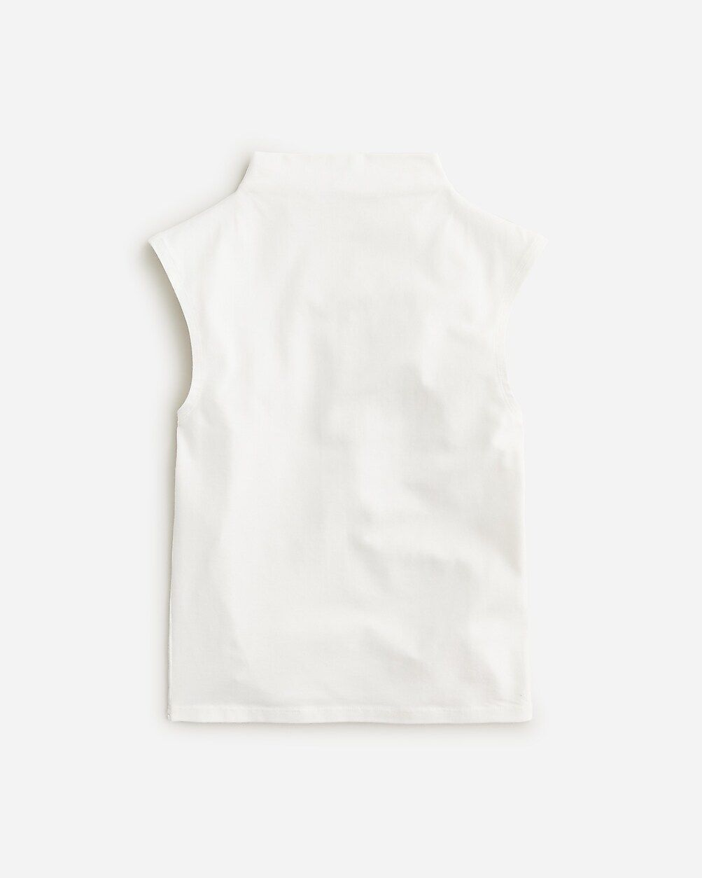 Fitted mockneck tank top in stretch cotton blend | J.Crew US
